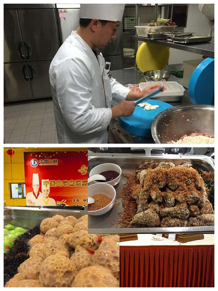 拼圖紅案一等獎獲得者蘭金海及作品 拼圖紅案一等獎獲得者蘭金海及作品